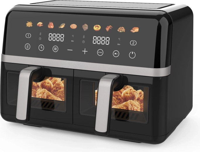 Freidora de aire 10 l 2800 W con doble cámara MalTec