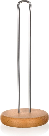 Soporte para rollos de papel de cocina Apetit 28 cm, metal y madera