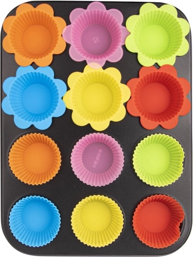 Molde para muffins con cápsulas de silicona 12 uds
