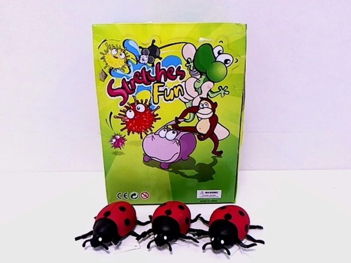 Figura de mariquita con relleno de bolitas 9 cm