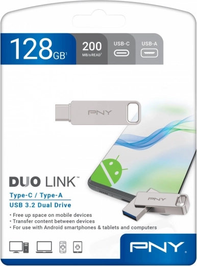 Memoria USB 128GB PNY DUO LINK USB 3.2 Type-C