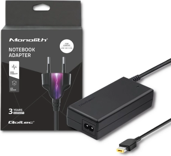 Adaptador de corriente para portátiles LENOVO 45 W, 20 V, 2.25 A, Slim Tip + pin
