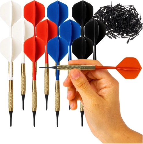 Set de dardos para diana electrónica Trizand, 12 unidades + 200 puntas
