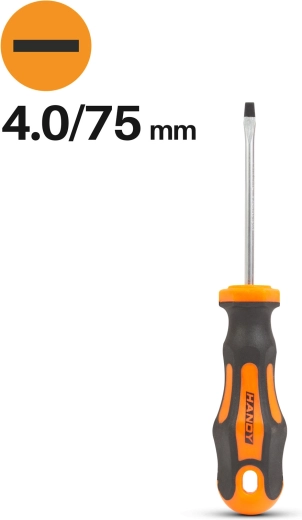 Destornillador plano 4,0 × 75 mm
