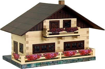 Casa alpina – kit de construcción de madera para pegar 1:32