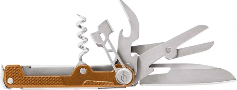 Gerber ArmBar Cork Orange – cuchillo multifunción 6,5 cm, 9 funciones