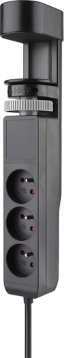 Solight regleta de sobremesa portátil 3× 230 V + USB-A/2× USB-C PD 20 W, 2 m, negra