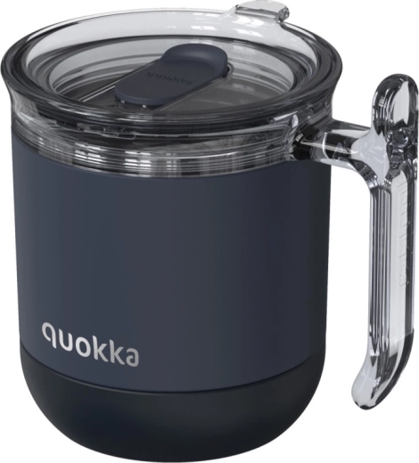 Taza térmica de acero inoxidable Quokka Wave Black 260 ml