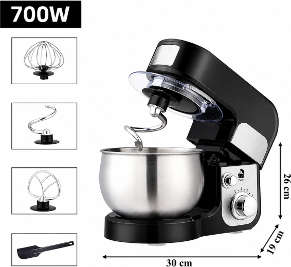 Robot de cocina planetario con bol de 3 l 3 en 1 700 W - 1 unidad