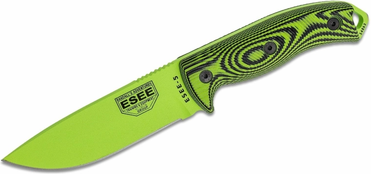 ESEE 5 Venom cuchillo universal 13,3 cm, G10, funda de kydex