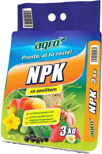 Fertilizante granulado universal NPK 3 kg AGRO