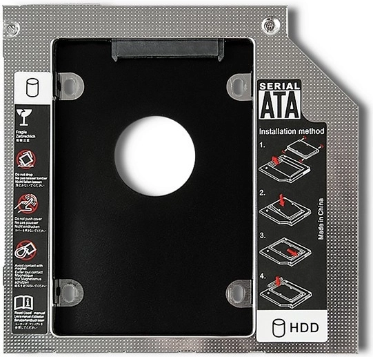Adaptador Qoltec para segundo HDD/SSD de 2,5" para portátil, 9,5 mm