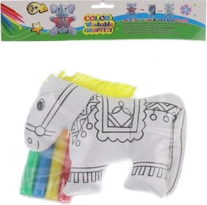 Caballo para colorear – peluche lavable con rotuladores