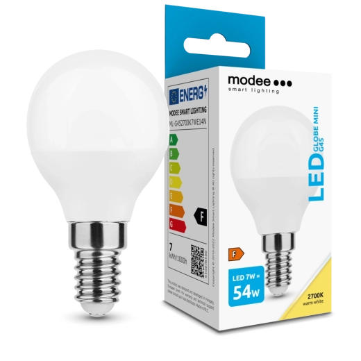 Bombilla LED Modee Globe Mini G45 E14 7 W blanco cálido