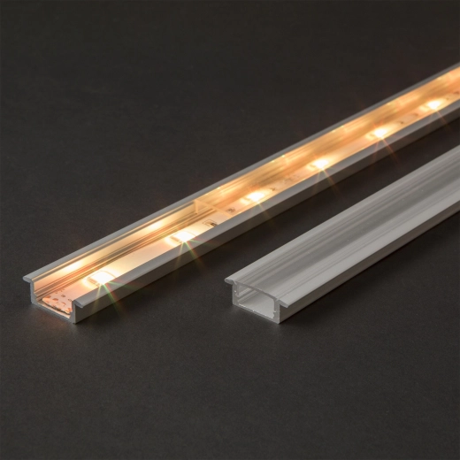 Cubierta transparente para perfil LED de aluminio de 1 m