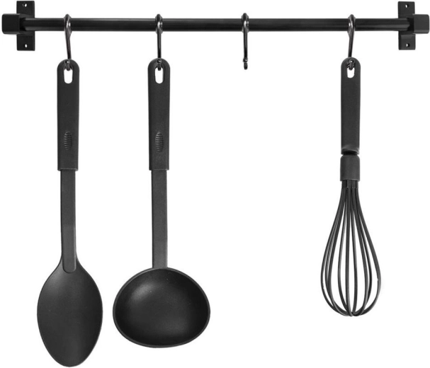 Riel de pared de cocina RADKA 50,5 cm – metal negro