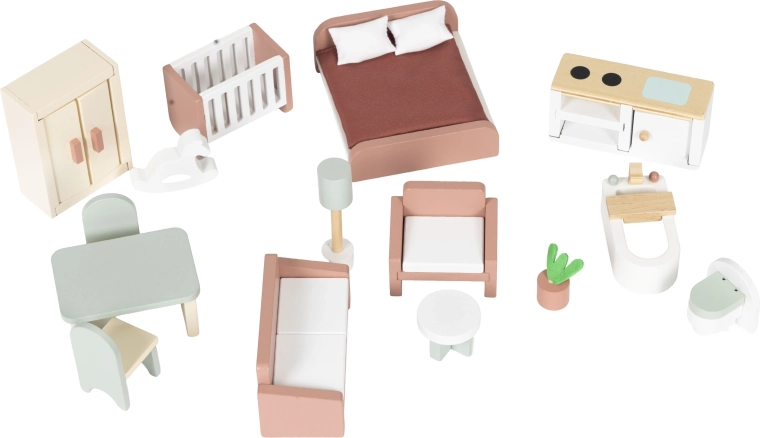 15 piezas de muebles en el paquete – juego nada más abrir la caja
