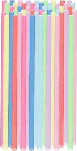 Pajitas de colores para bebidas 22 cm, 50 uds.