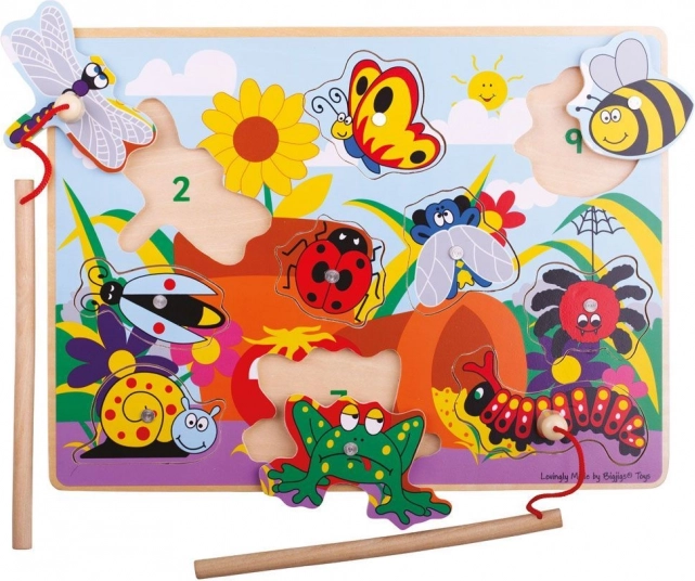 Bigjigs Toys Juego de madera para atrapar insectos