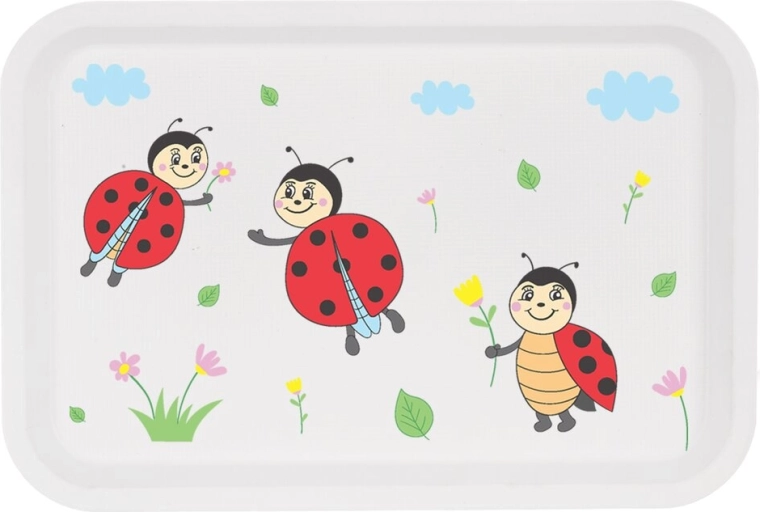 Bandeja infantil de plástico Toya Mariquita 30,5 × 21 cm