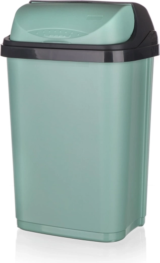 Cubo de basura extraíble 25 l de plástico verde