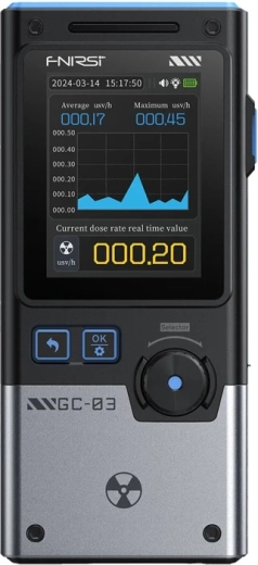 Detector multifunción de radiación ionizante FNIRSI GC-03 BK
