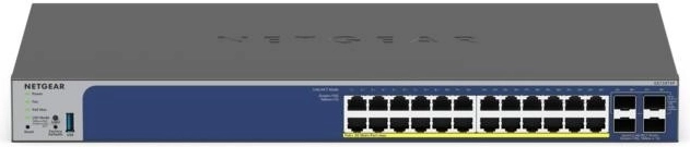 Conmutador inteligente NETGEAR GS728TXP 24GE PoE+ 4SFP+