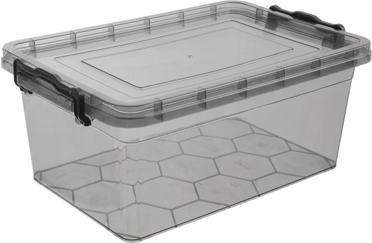 Caja de plástico para alimentos con tapa GREY 9 l