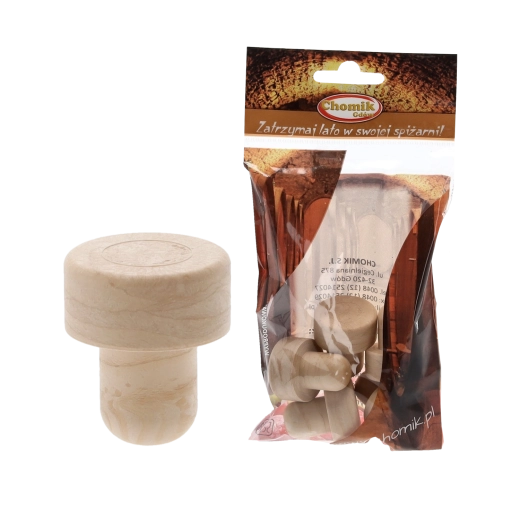 Tapones sintéticos tipo hongo para botellas de 17 mm, set de 5 uds