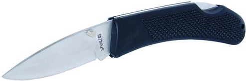 Navaja de bolsillo plegable con seguro, hoja de 120 mm
