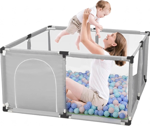 Parque infantil plegable con piscina de bolas 126 × 126 cm - 1 unidad