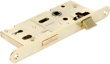Cerradura de embutir de caja 72/60 para derecha e izquierda, zinc blanco