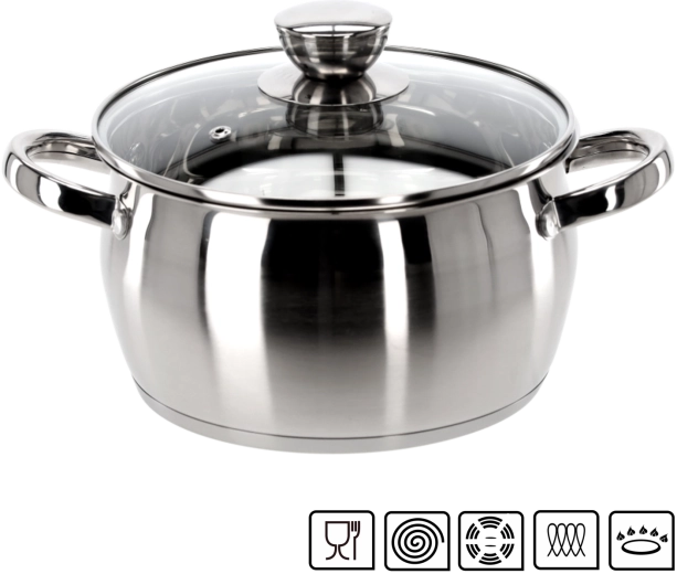 Olla de acero inoxidable con tapa Belly 2,5 l 20 cm