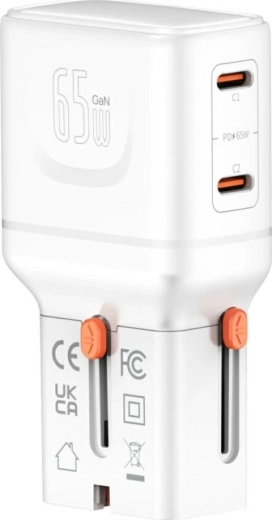 Dos puertos USB‑C + adaptador USB‑C → USB‑A