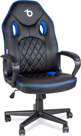 Silla gaming con respaldo negra/azul
