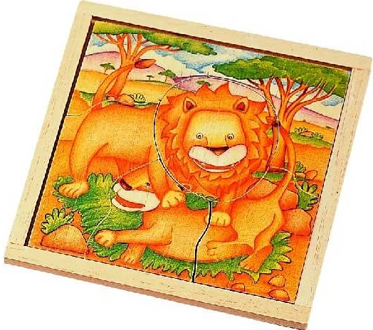 Puzle de madera león de la colección Safari