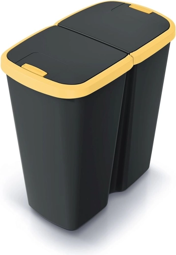 Papelera Compacta Q Duo 45 l con dos tapas