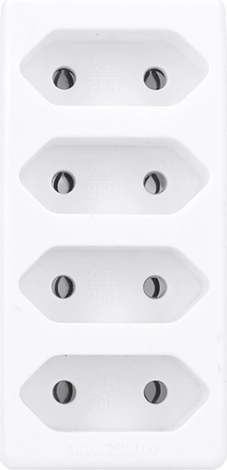 4 tomas para enchufes tipo C (Euro)