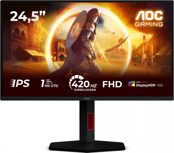 AOC 25G4KUR monitor gaming IPS de 24,5" a 420 Hz con pivot