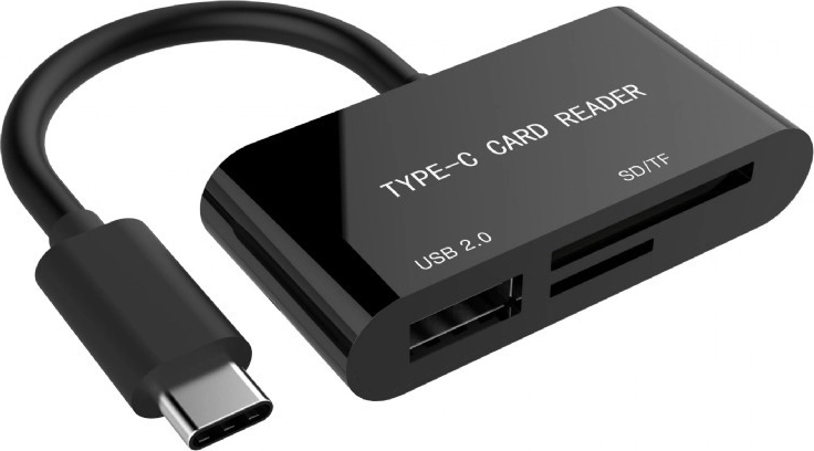 Lector de tarjetas USB‑C SDXC combo negro