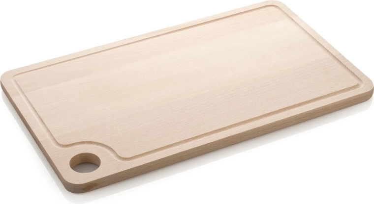 Tabla de cortar de madera con canal BRILLANTE 42 × 25 cm