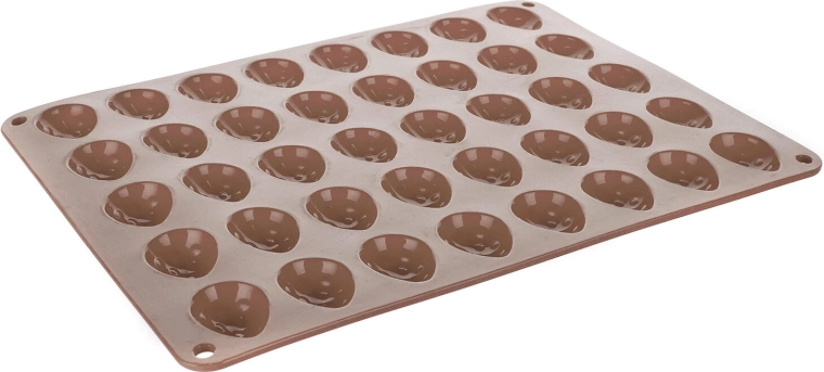 Molde de silicona para nueces, 40 uds, marrón