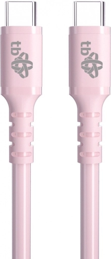 Cable USB-C a USB-C 60W de gel 1 m rosa