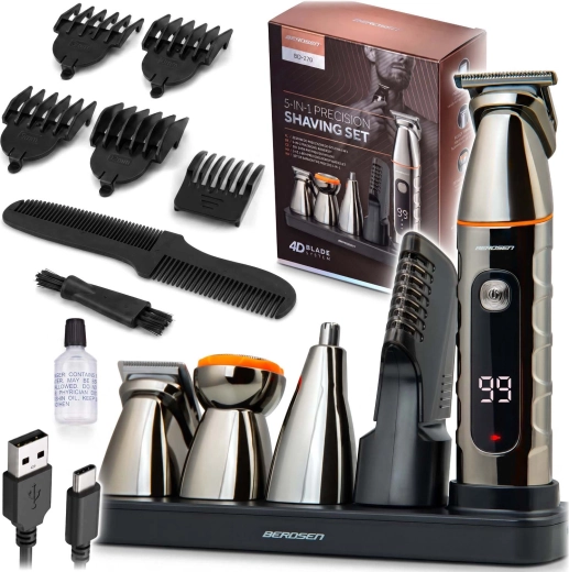 Berdsen recortadora multifuncional y afeitadora para cabello, barba y cuerpo 15 en 1 BD-270