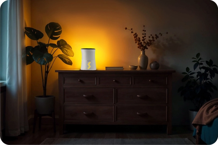 Funcionamiento silencioso e iluminación LED con estilo