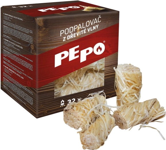 Encendedor de lana de madera PE-PO, 32 uds