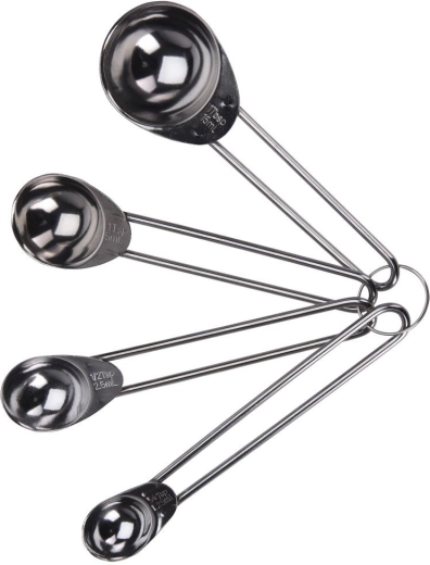 Cucharas medidoras de acero inoxidable (4 uds.)