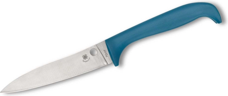 Cuchillo de cocina Spyderco Counter Puppy de 9 cm, azul
