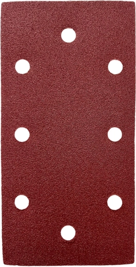 Hojas abrasivas 93×185 mm, grano 40, 8 orificios, velcro (5 uds)