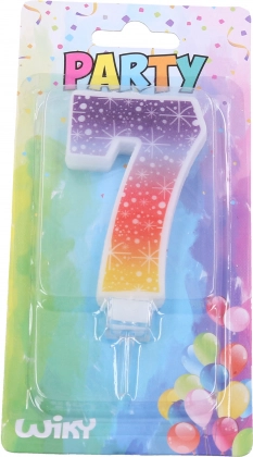 Vela de fiesta número 7 Estrellas